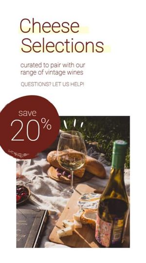 Supermarket Cheese and Wine Promotion