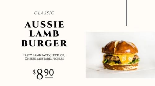 Classic Aussie Burger Lamb