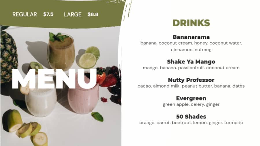 Drink Menu