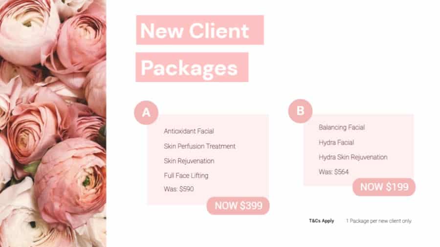 Beauty Salon New Client Packages