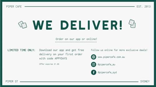 Delivery Notice for F&B business