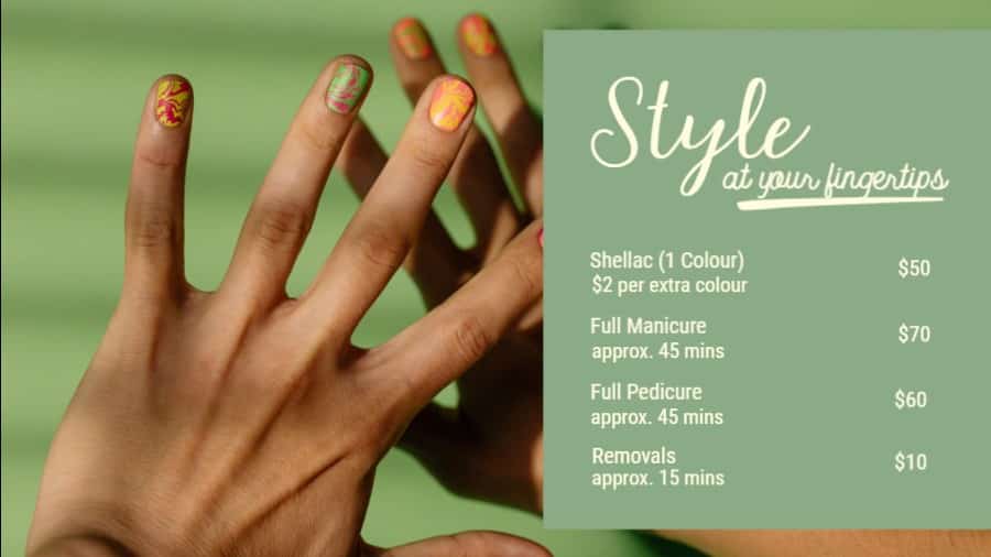Nail Salon Services List