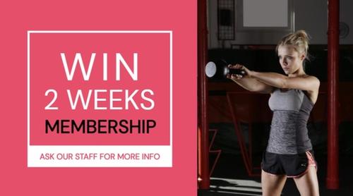 Gym Membership Promotional Giveaway