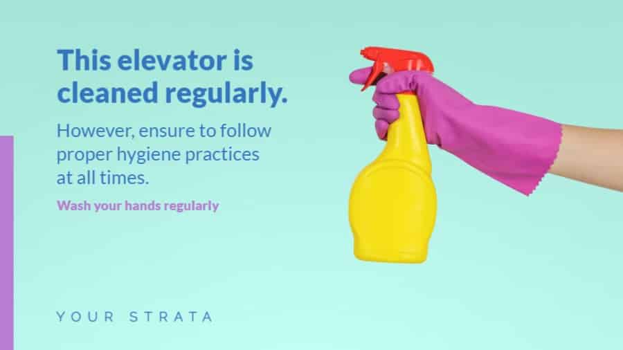 Building Elevator Hygiene Reminder