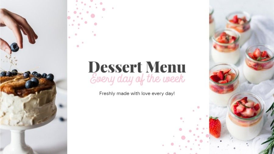 Daily Dessert Menu