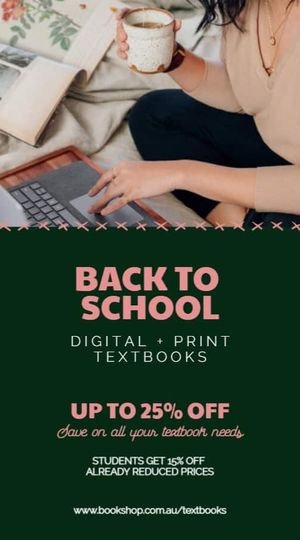 Book Store Back to School Discount