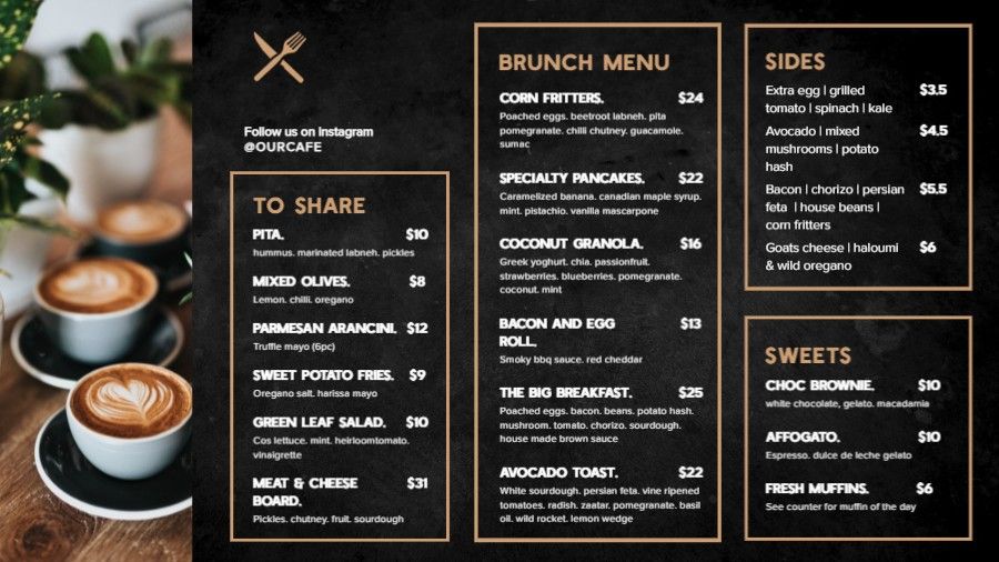 Brunch Special Menu