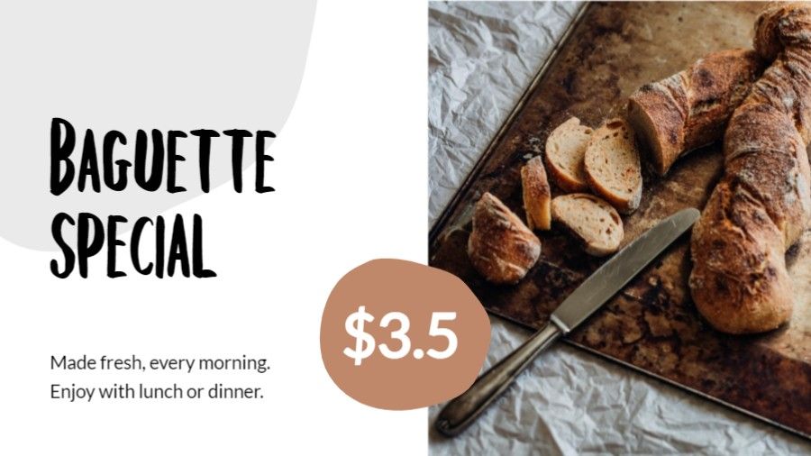 Baguette Promotional Special Announcement