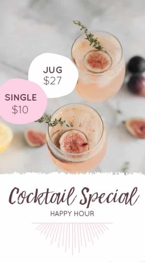 Happy Hour Cocktail Special