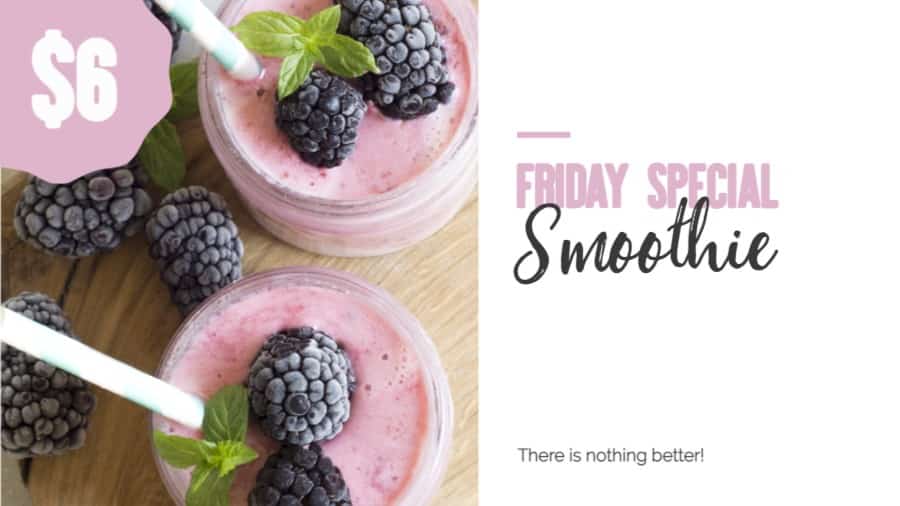 Juice Bar Drink Special