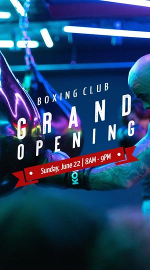 Boxing Gym Opening