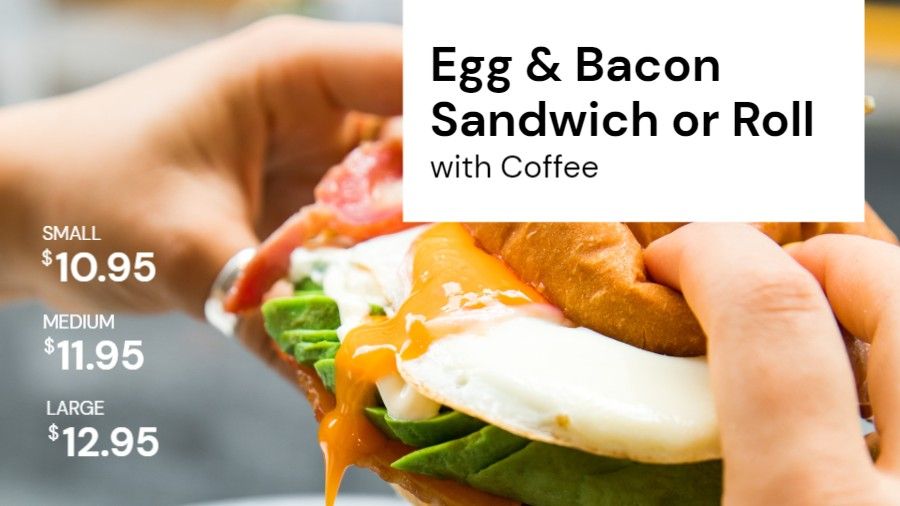 Egg and Bacon Sandwich Roll