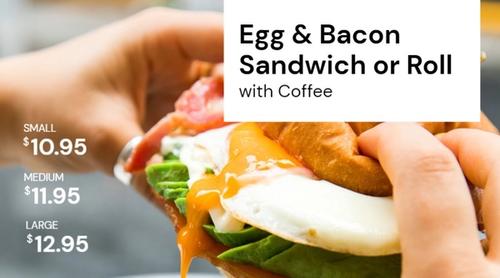 Egg and Bacon Sandwich Roll