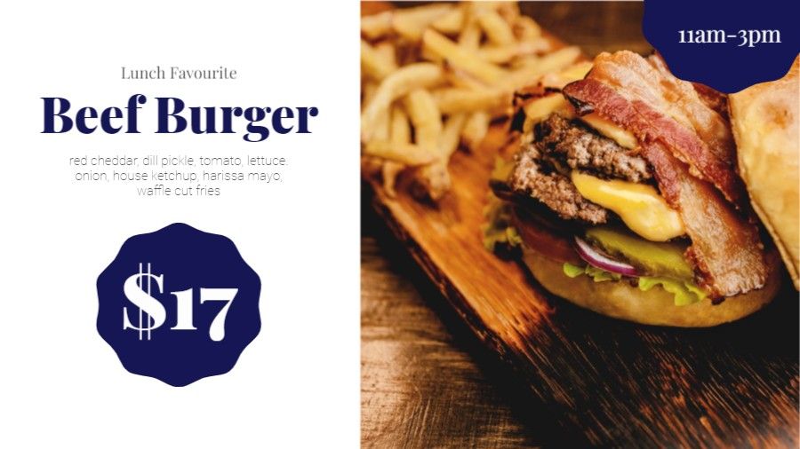 Beef Burger Special Announcement