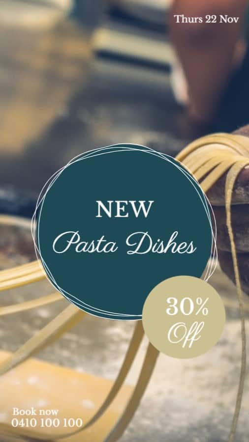 Italian New Menu Item Promotional