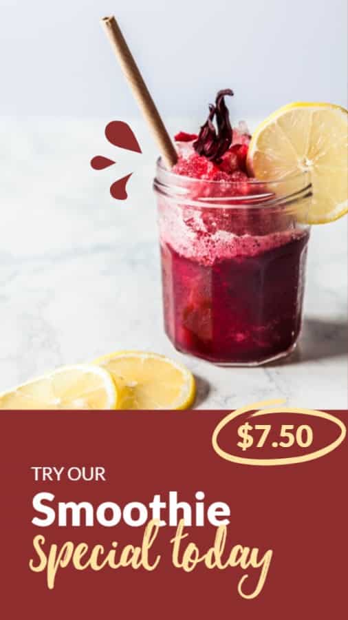 Smoothie Bar Special