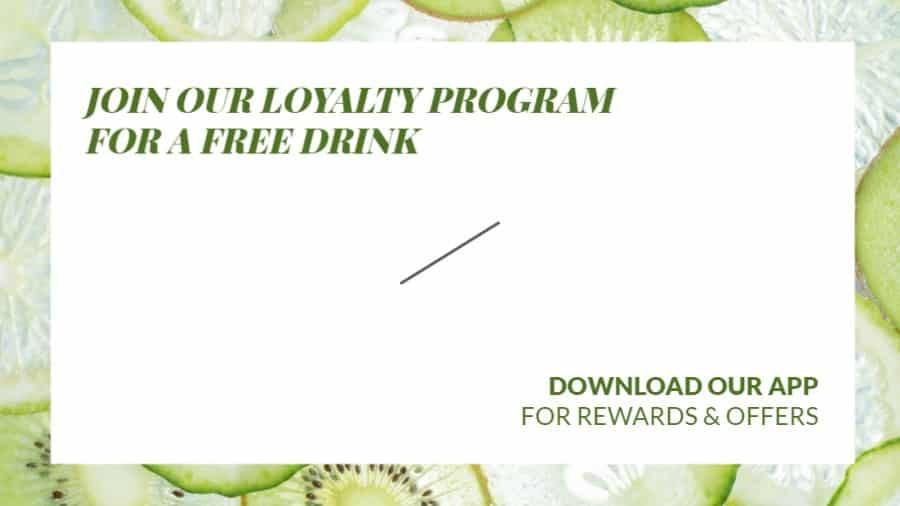 Loyalty Program Free Drink