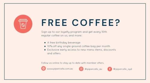 Free Coffee Loyalty Programme