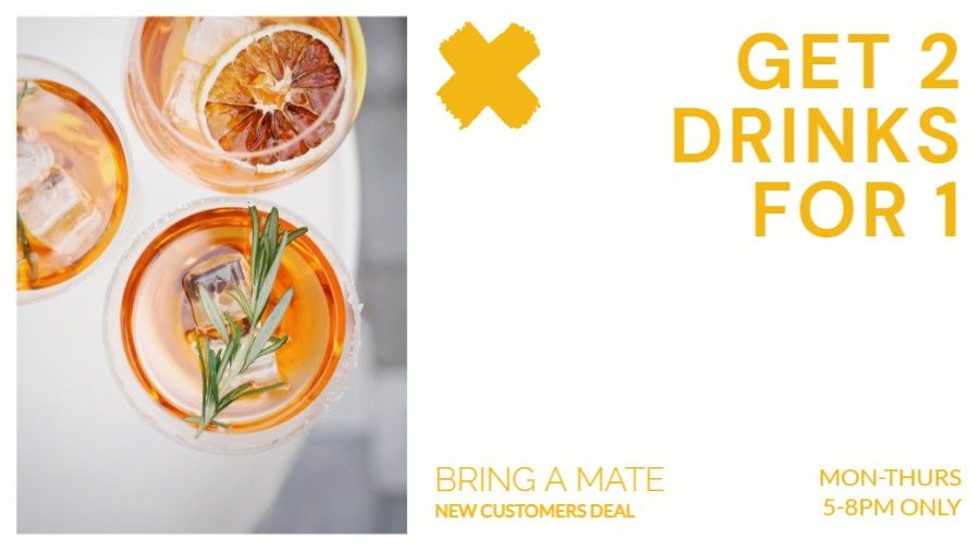 Get Two Drinks For One