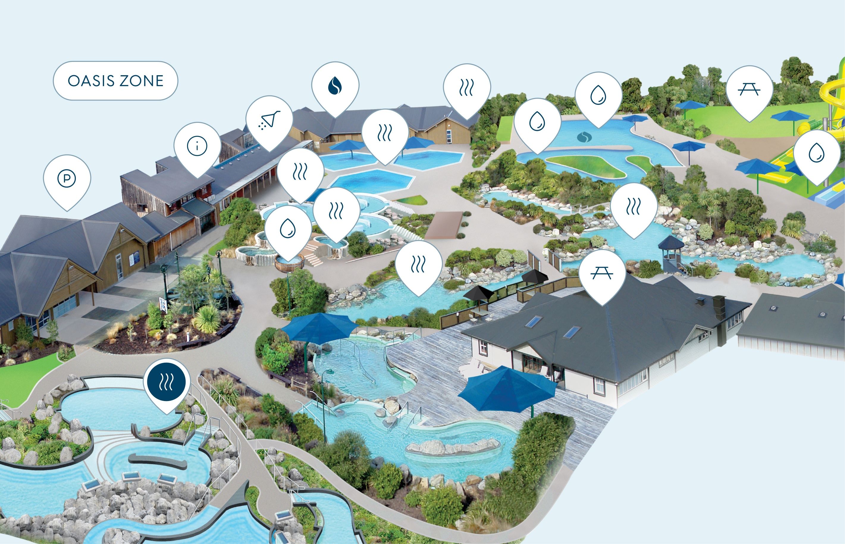 Complex Map Hanmer Springs Thermal Pools and Spa