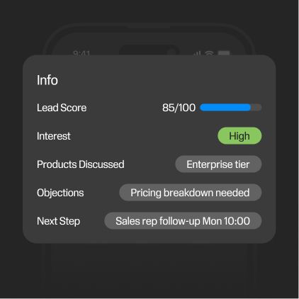 Auto-Sync Sales Insights to Your CRM feature illustration