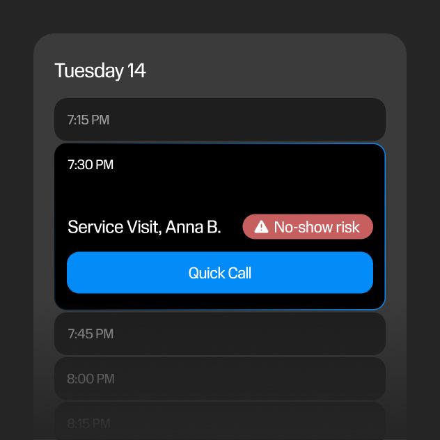 Reduce No-Shows & Improve Retention feature illustration