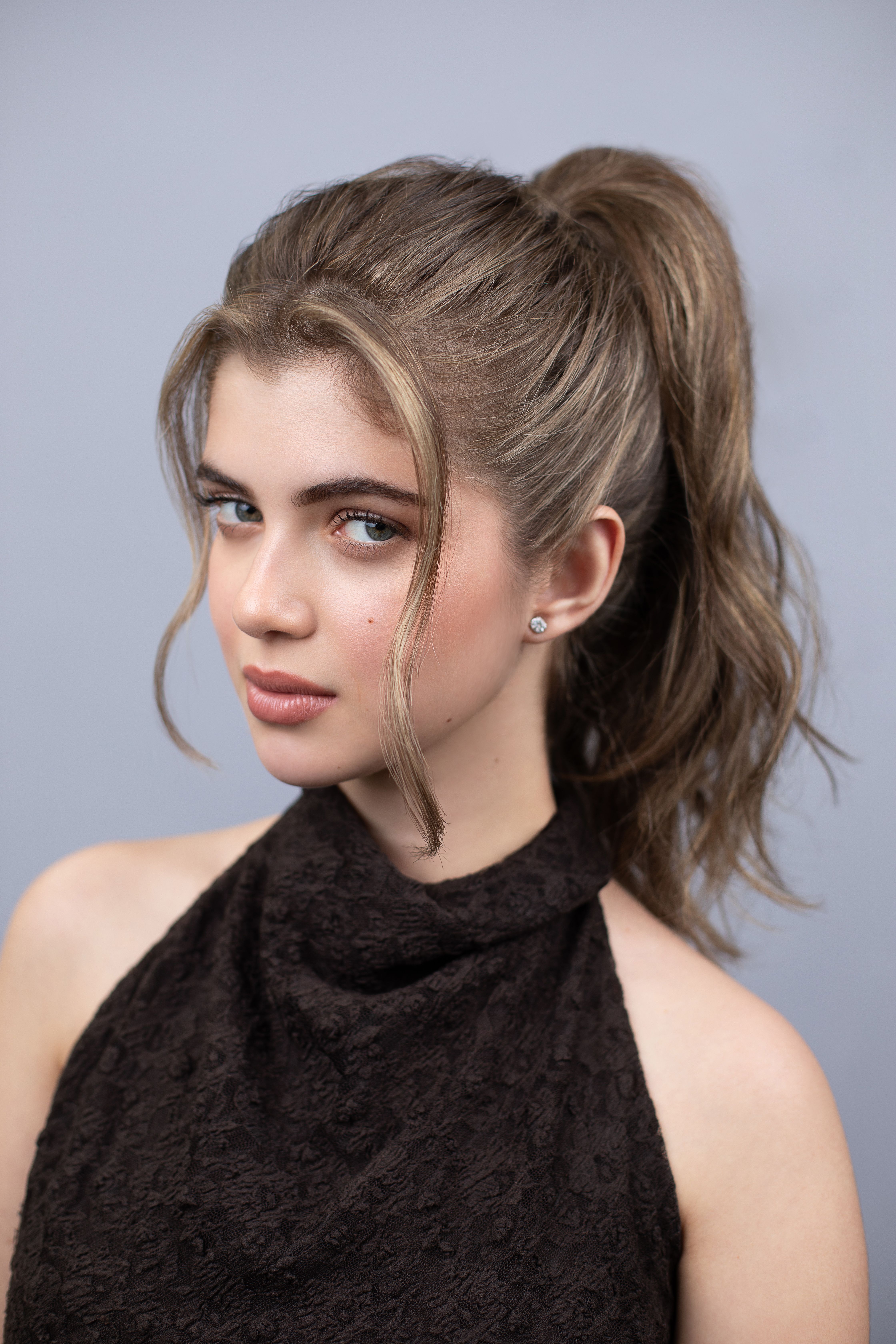 Long ponytail polished hairstyle by Fabio Scalia