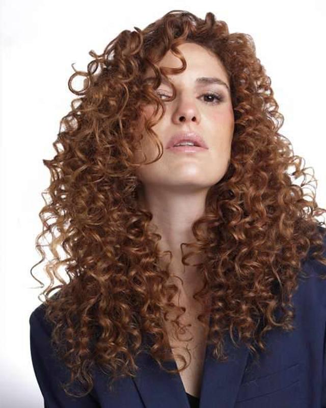 Long curls copper hairstyle by Fabio Scalia