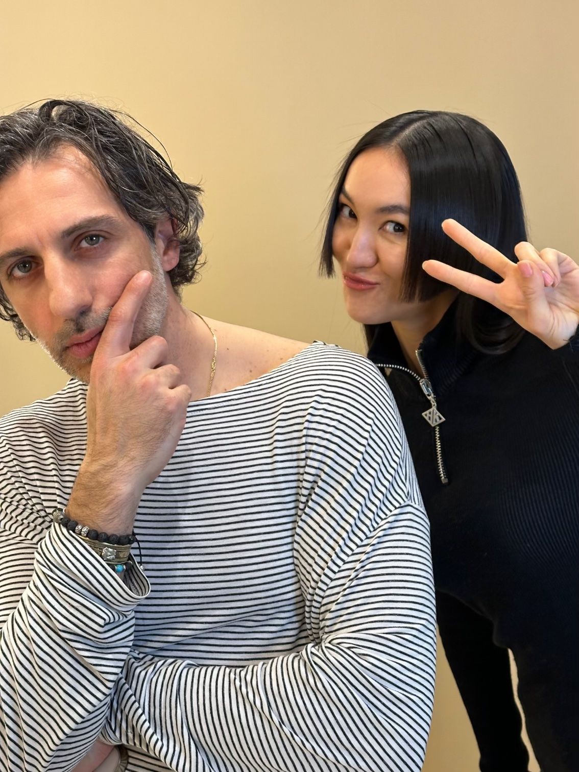 Fabio Scalia and Ulboss Tassan pose together