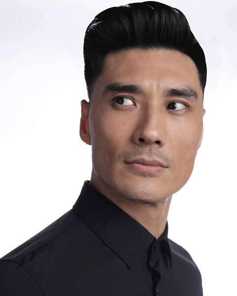 Short pompadour sleek hairstyle by Fabio Scalia