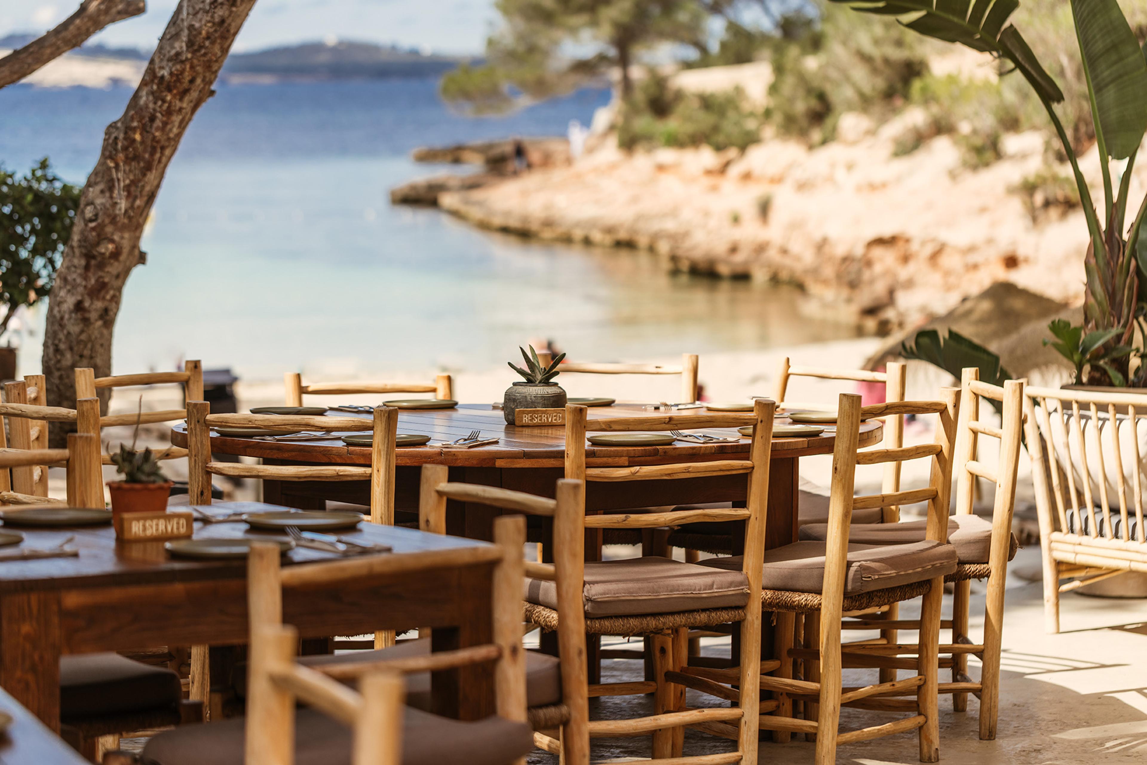 ovelooking the bay from the tables