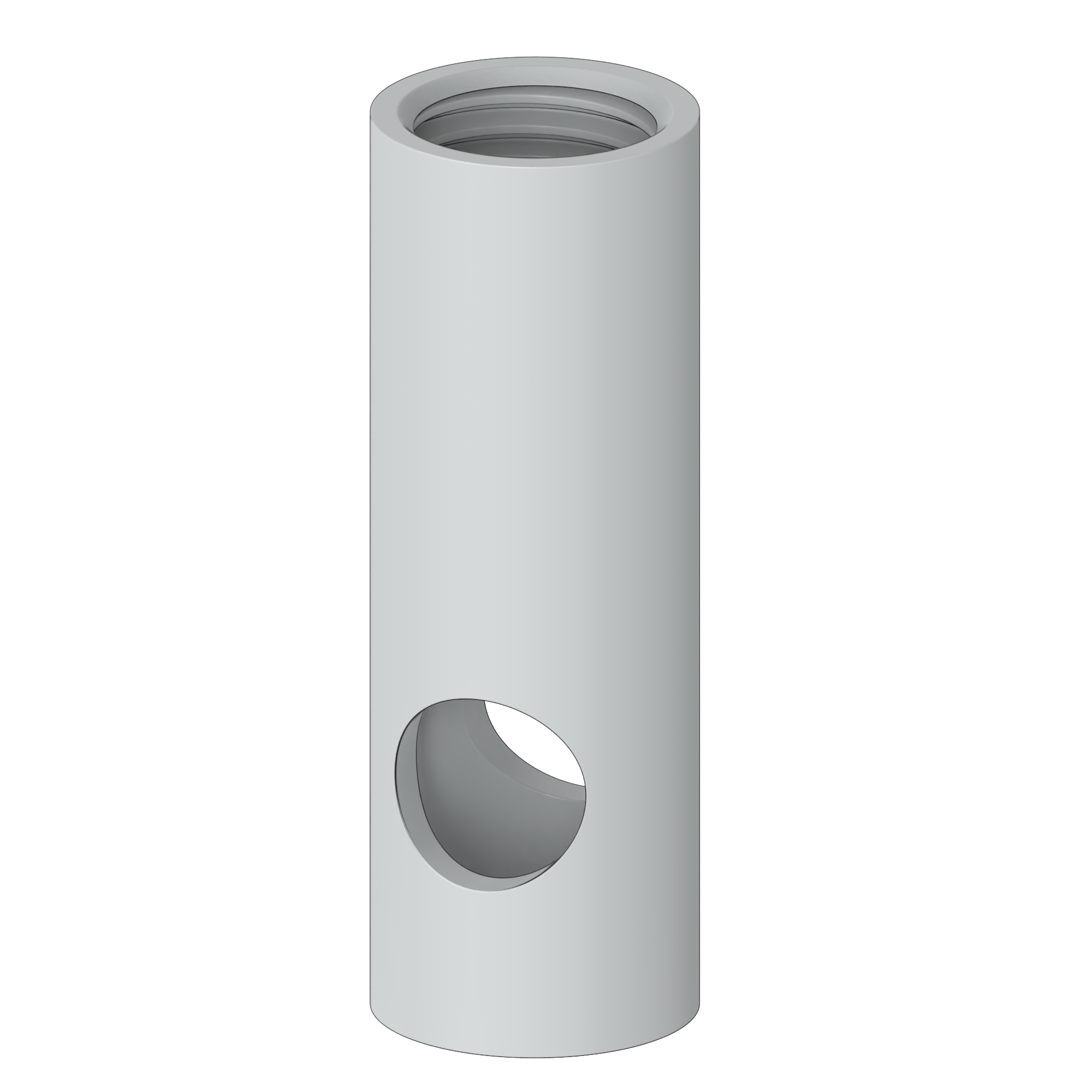 Tube cross hole socket BZP 3D model