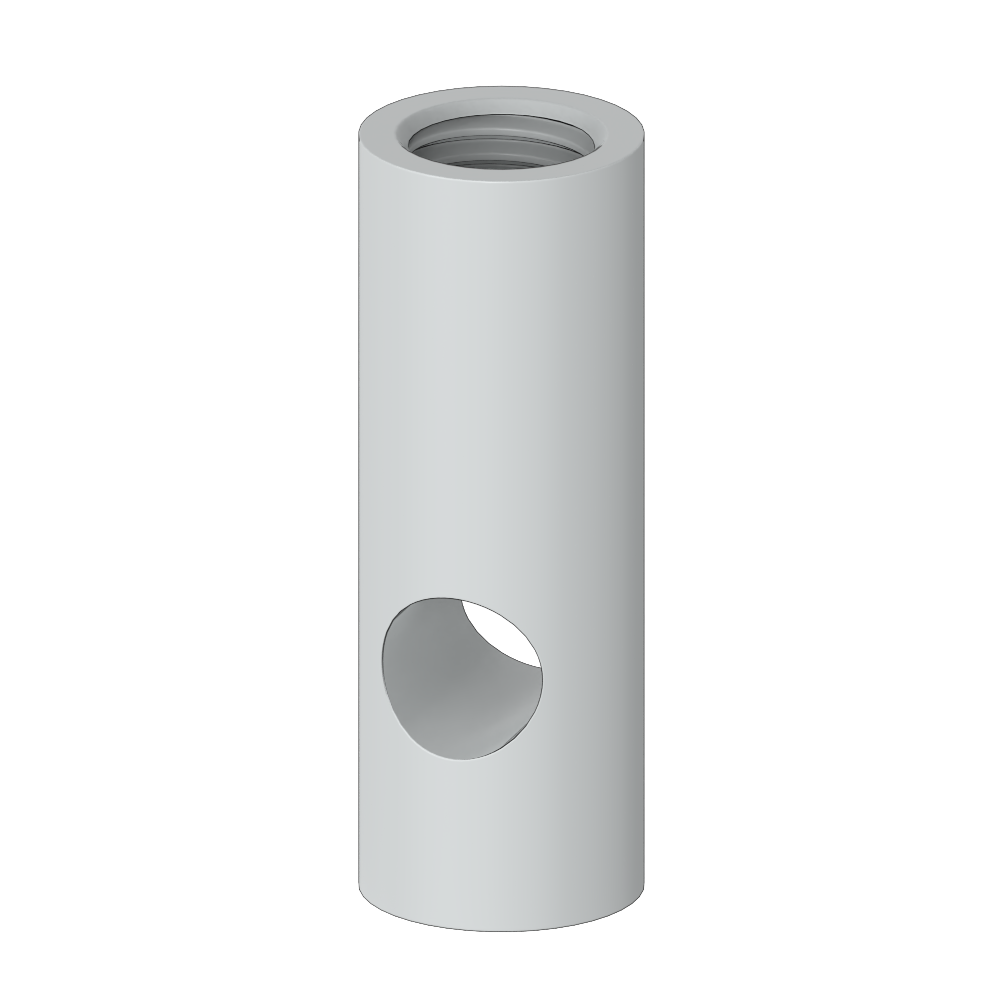 Solid cross hole 3D image