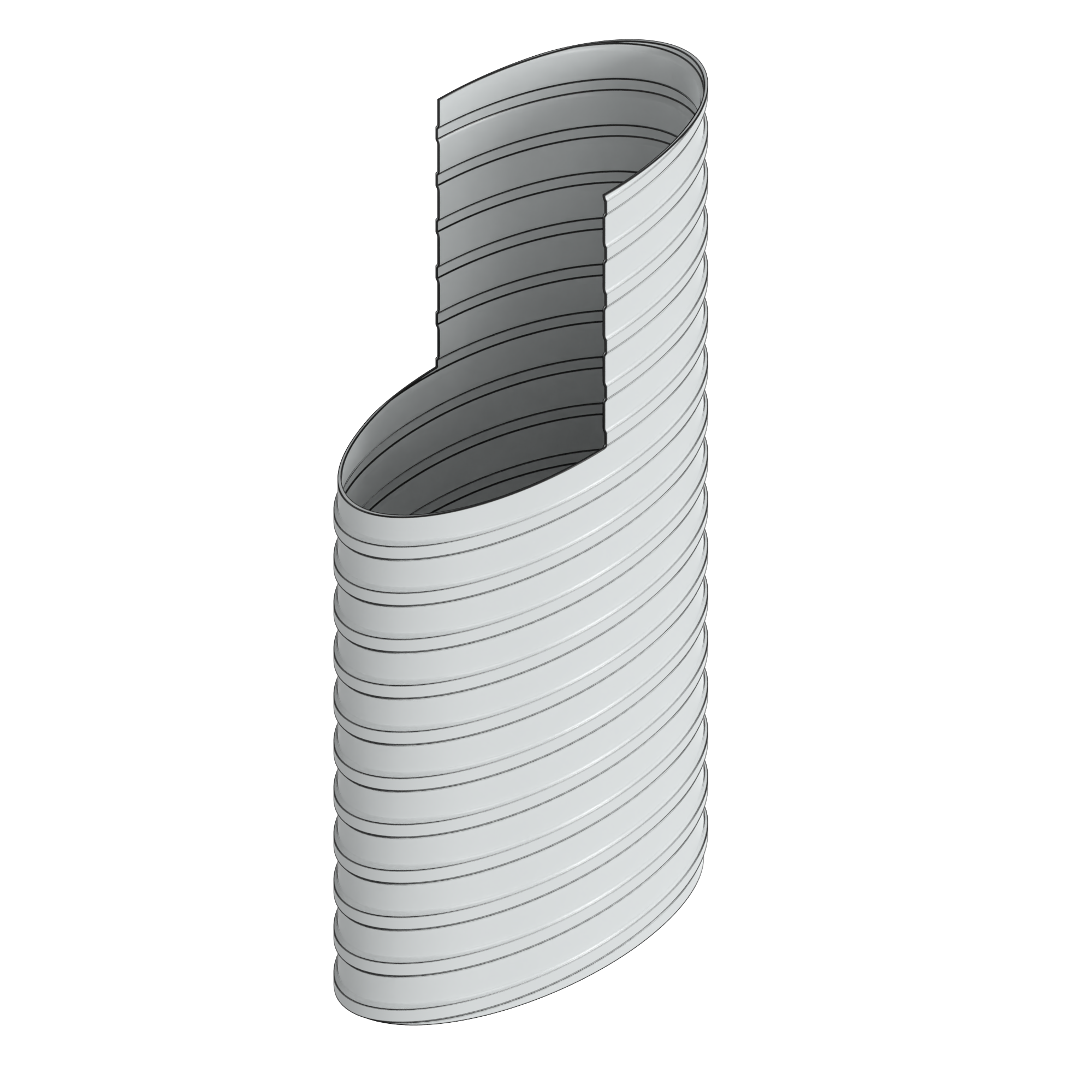 Well void oval tube 3D model