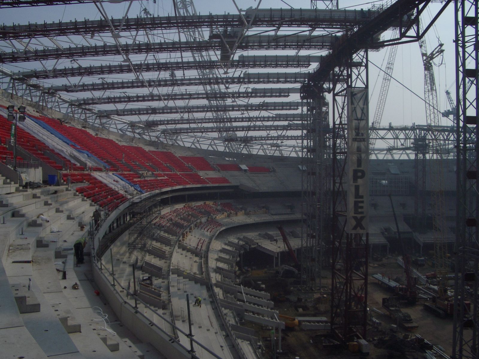 Building of seating of Wembley stadium
