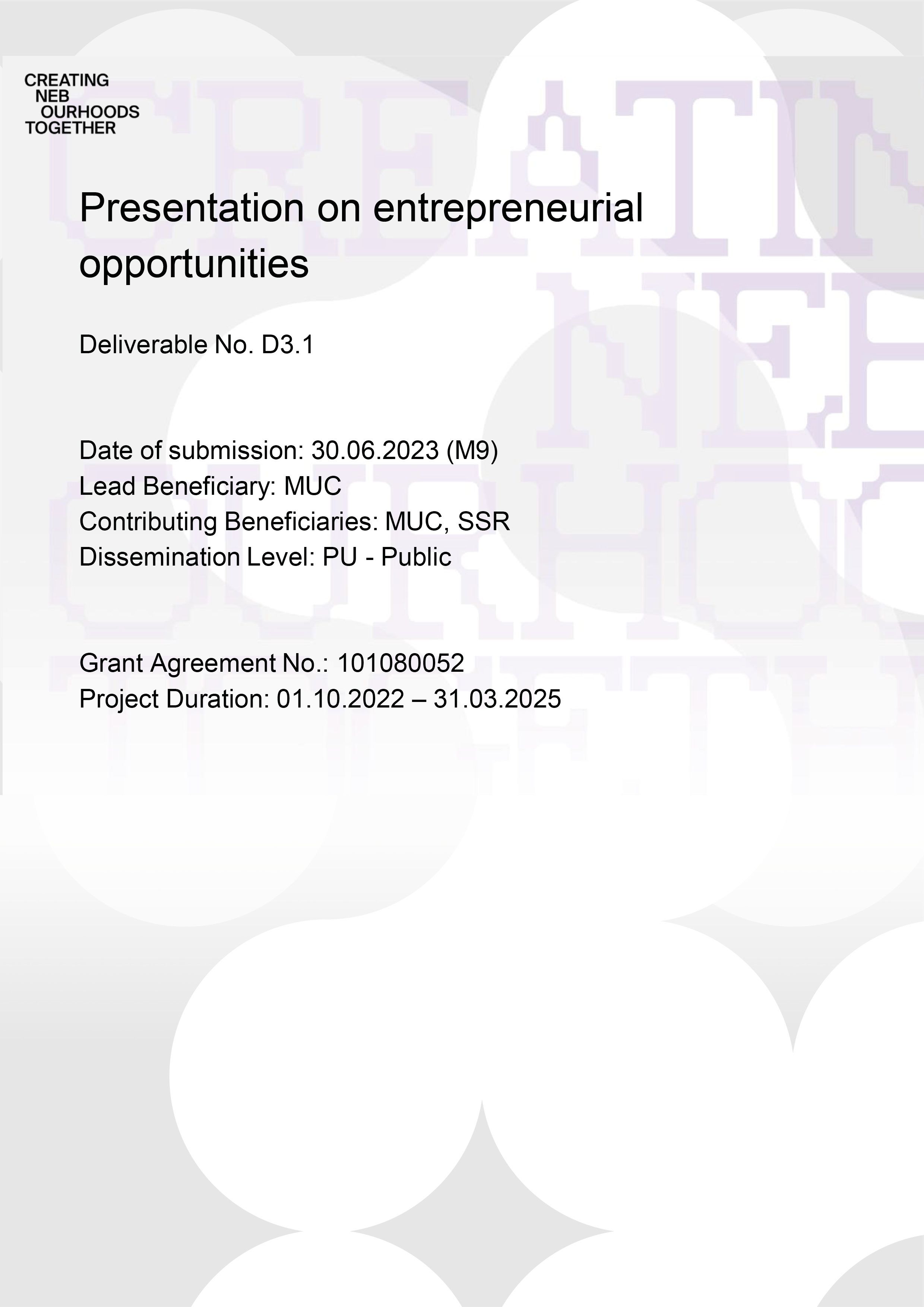 Chancen für Unternehmen: Ein Testfeld für Start-Up Beiträge zum NEB