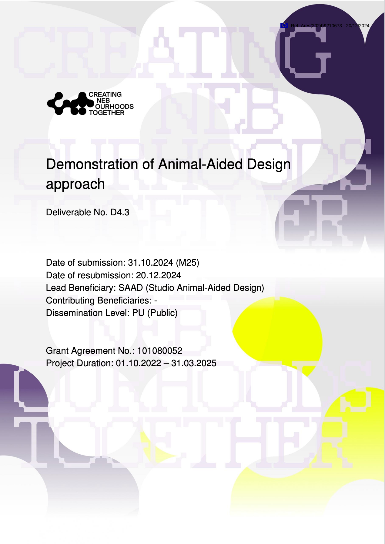 Animal-Aided Design (AAD): Living Space for Wild Animals and Humans