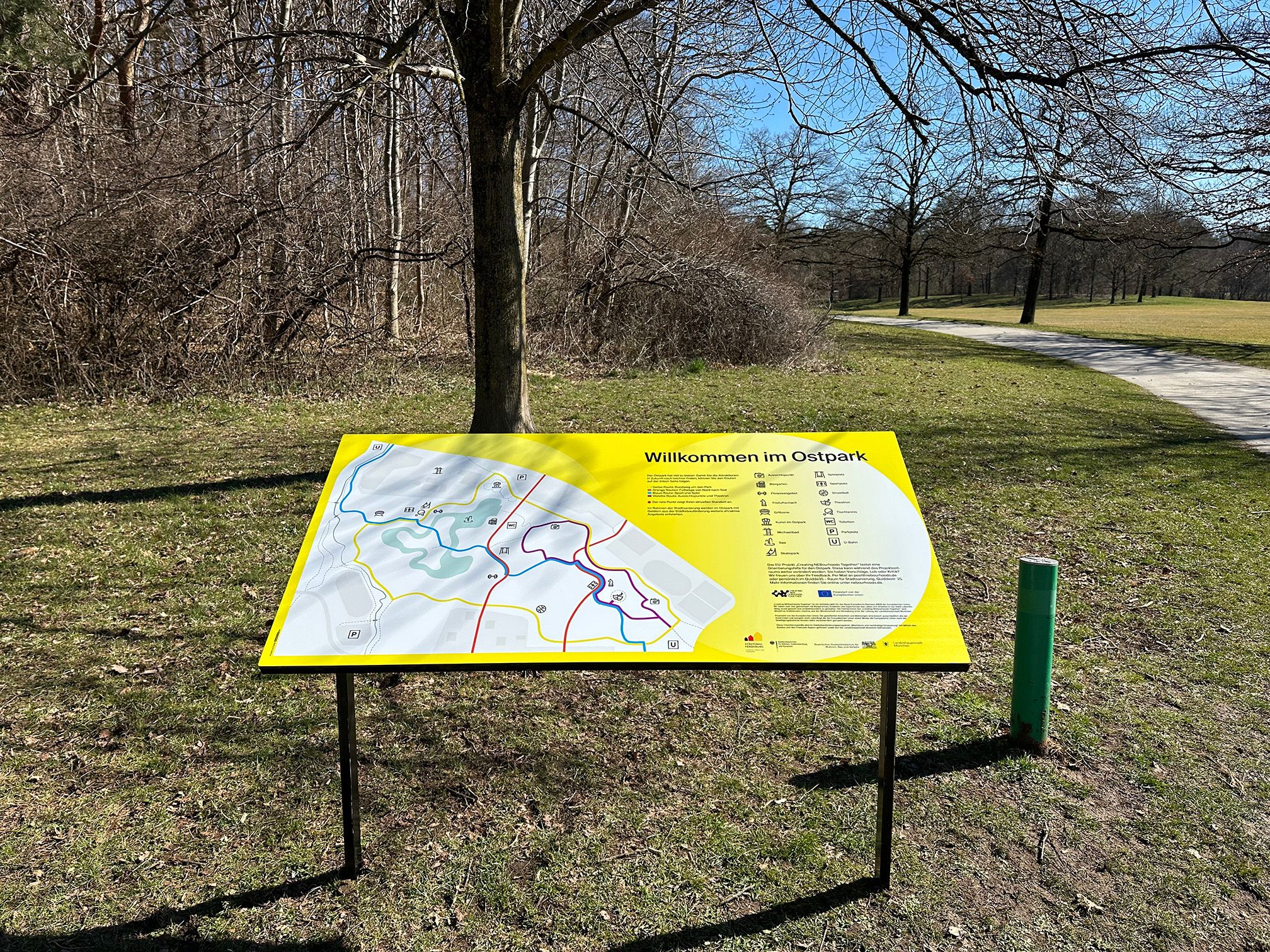 NEBourhoods Ostpark Neuperlach Wayfinding System Orientierungshilfe Orientierungssystem