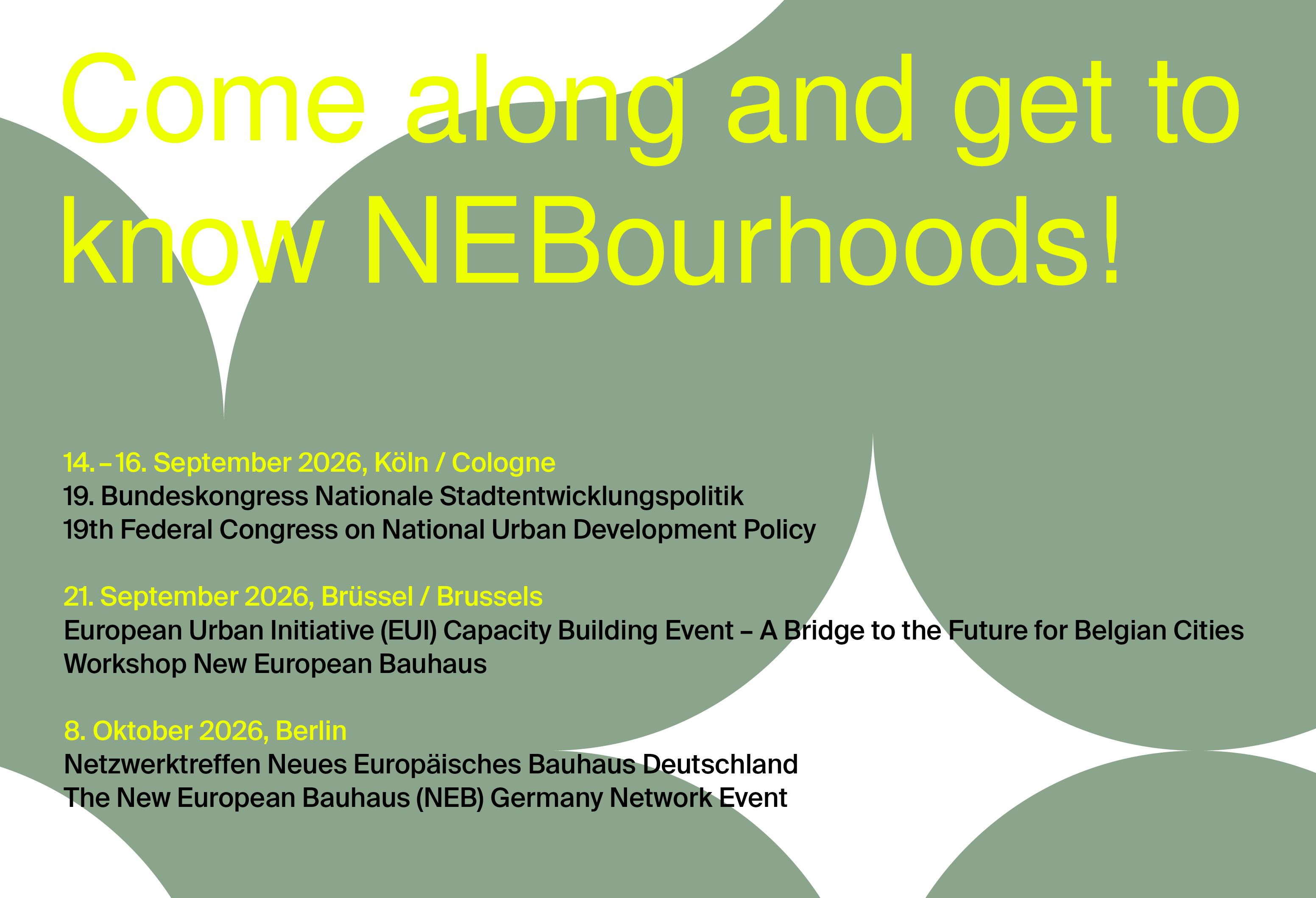 NEBourhoods autumn programme