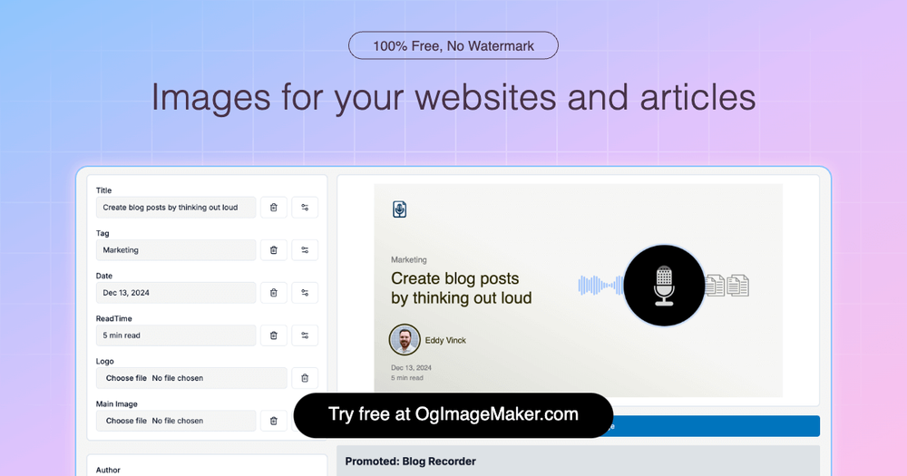 Screenshot of OG Image Maker