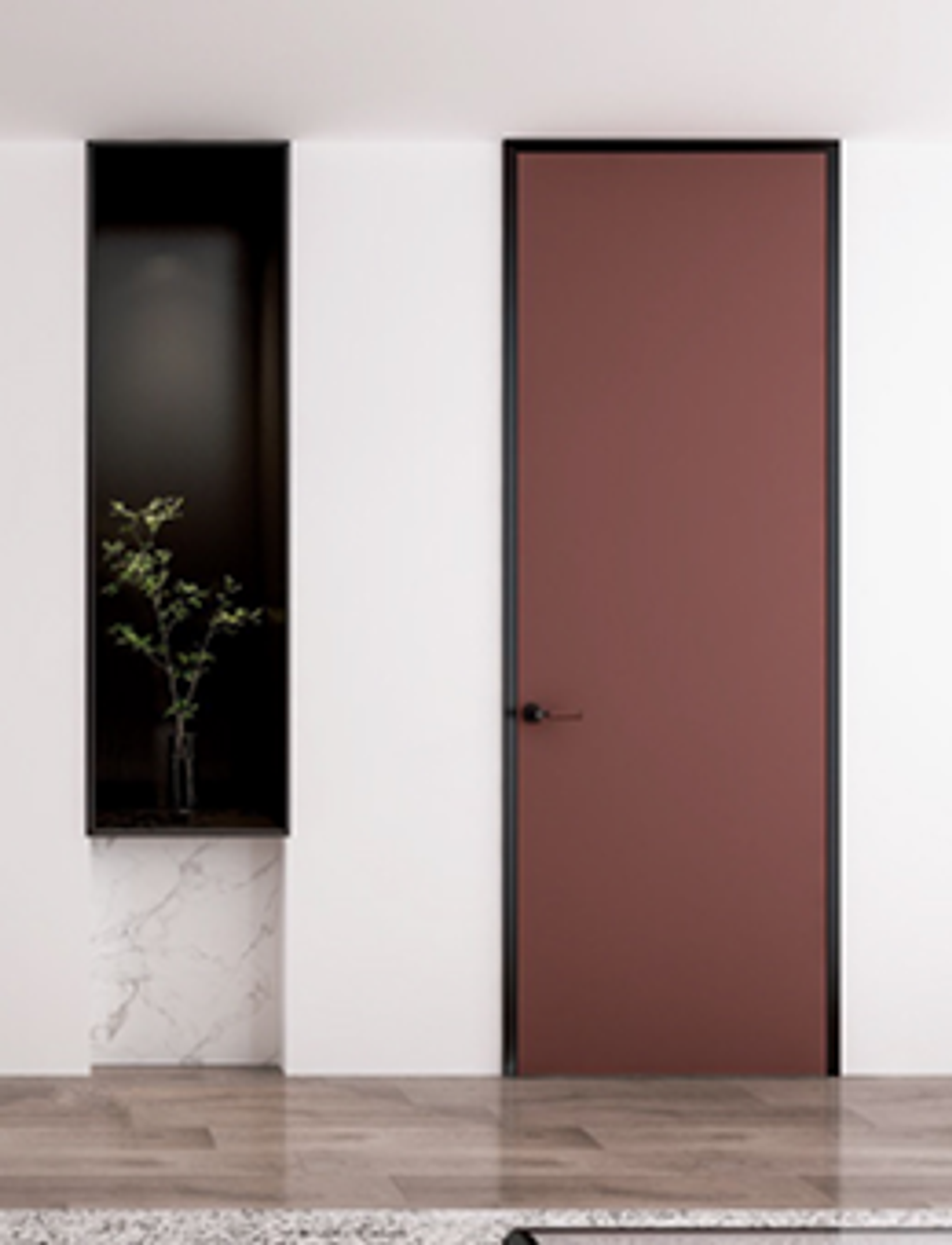 Aluminum wooden door