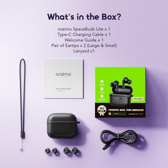 oraimo SpaceBuds Lite Sound360 Anti-Lost True Wireless Earbuds