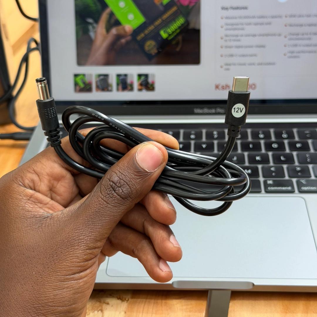 12V Type-C to DC Router Power Cable