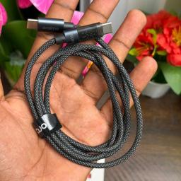 Oraimo DigiLine 100W Fast Charging Braided Cable with Real-Time Display | USB-C Power Cable view 1