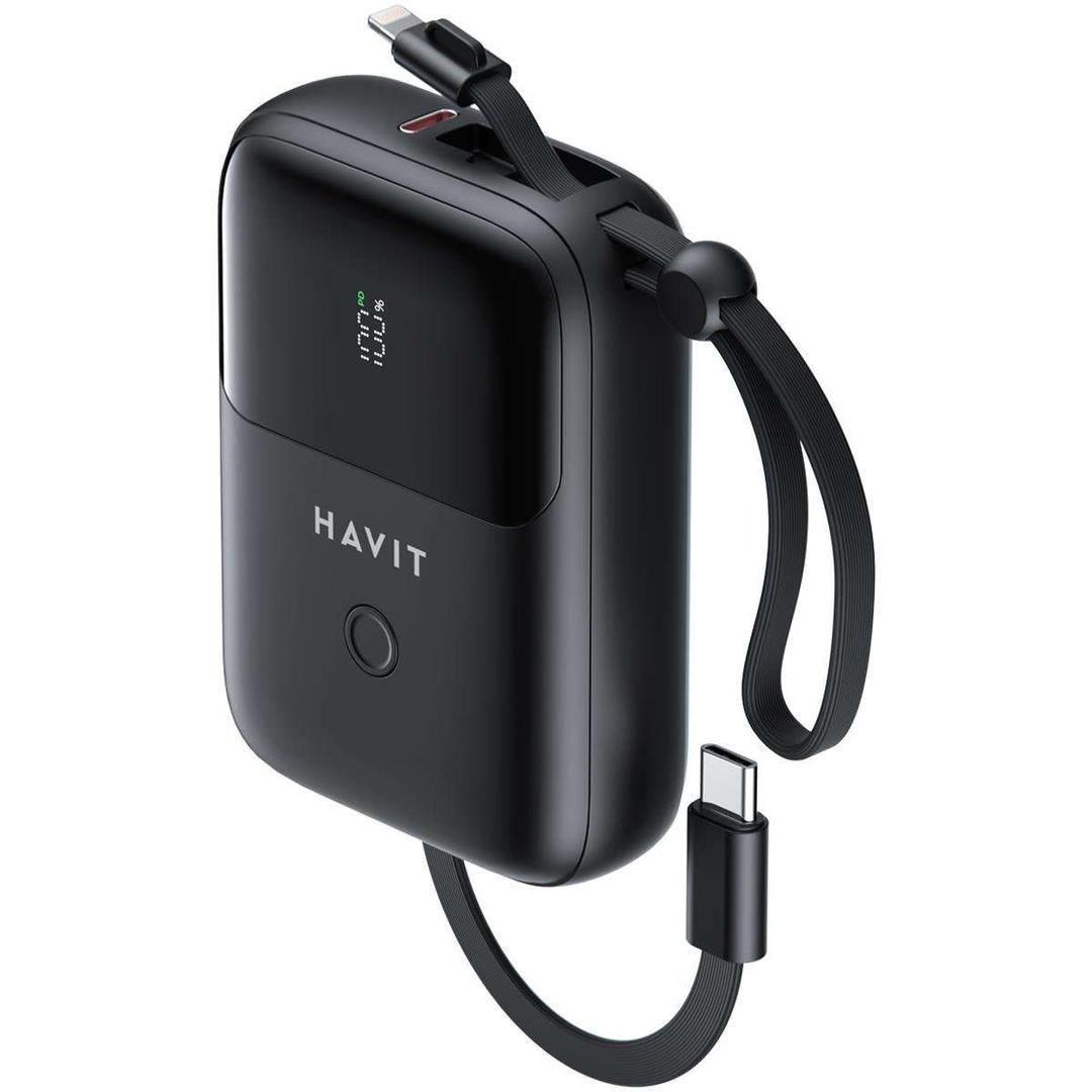 HAVIT 10000mAh 20W Charging with in-built Cables -PB5215