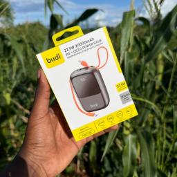 Budi 22.5W 20,000mAh Power Bank with Built-In Type-C & iPhone Cables – Fast Charging Portable Battery Pack view 4
