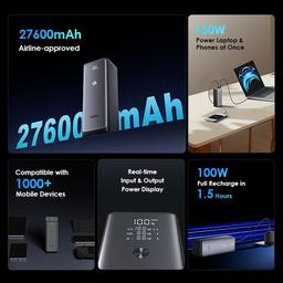 oraimo PowerJet 130 27600mAh 130W Power Bank view 5