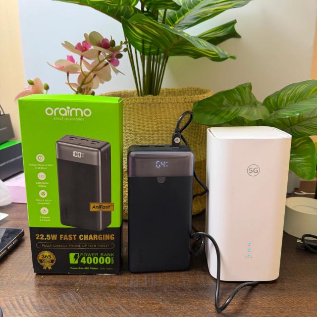 Oraimo 40,000mAh Power Bank + 12V Router Backup Cable Combo