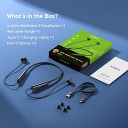 oraimo Necklace 5 30dB Noise Cancellation & Call Vibration Earphones view 4