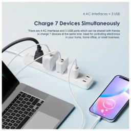 Oraimo PowerHub 2 4-AC 3-USB Power Extension view 8